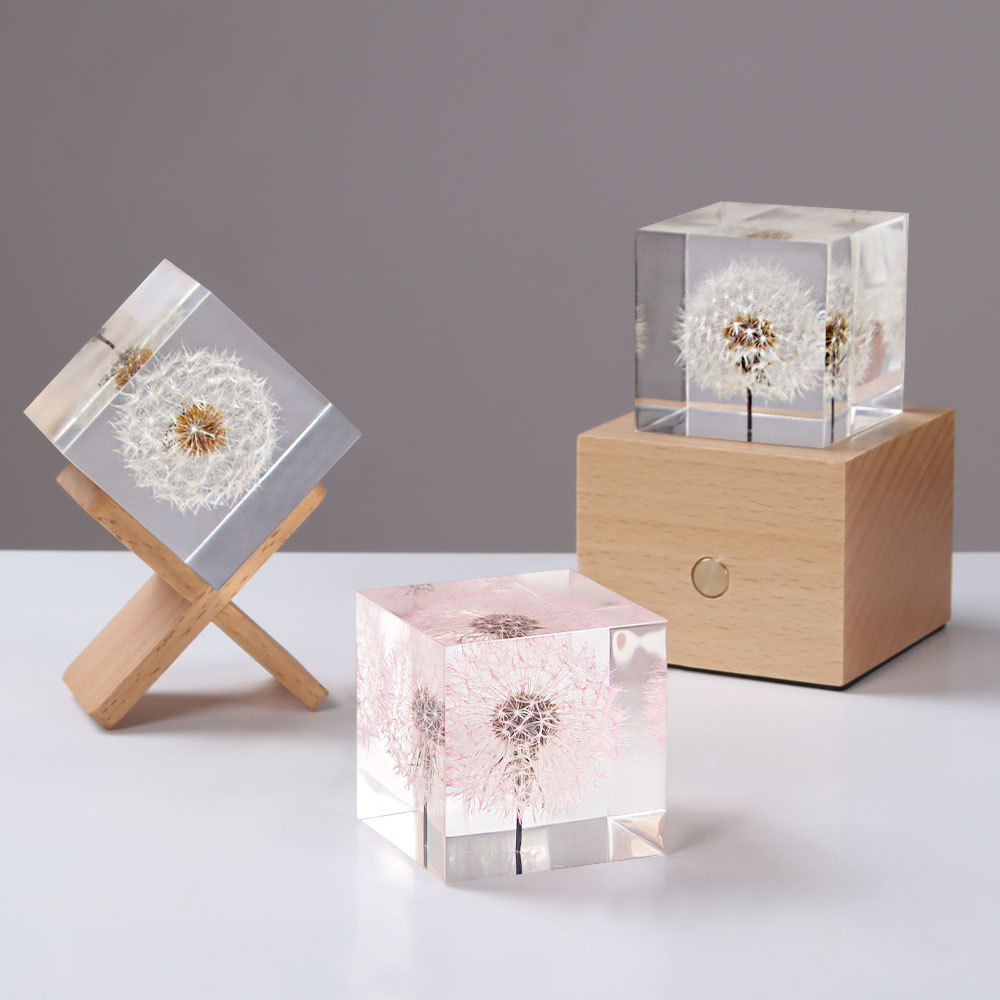 Flower Preservation Resin - Dandelion preserved fresh flowers and dried