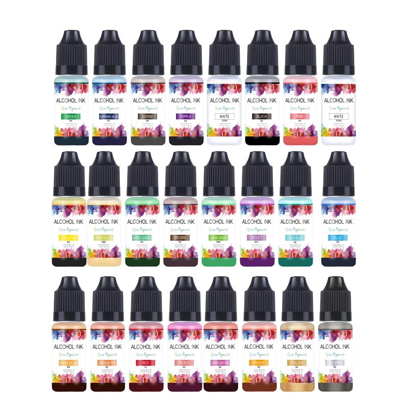 Resin Dye Alcohol - 10ml/Bottle 22Colors Alcohol Ink Epoxy Resin