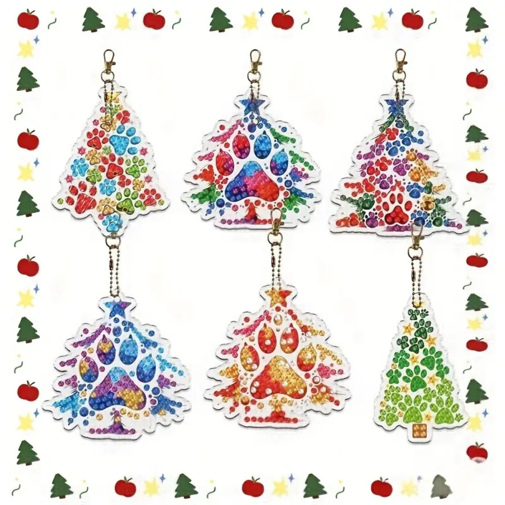 Resin Craft For Beginners - 6pcs/Set DIY Christmas Tree Pattern Diamond