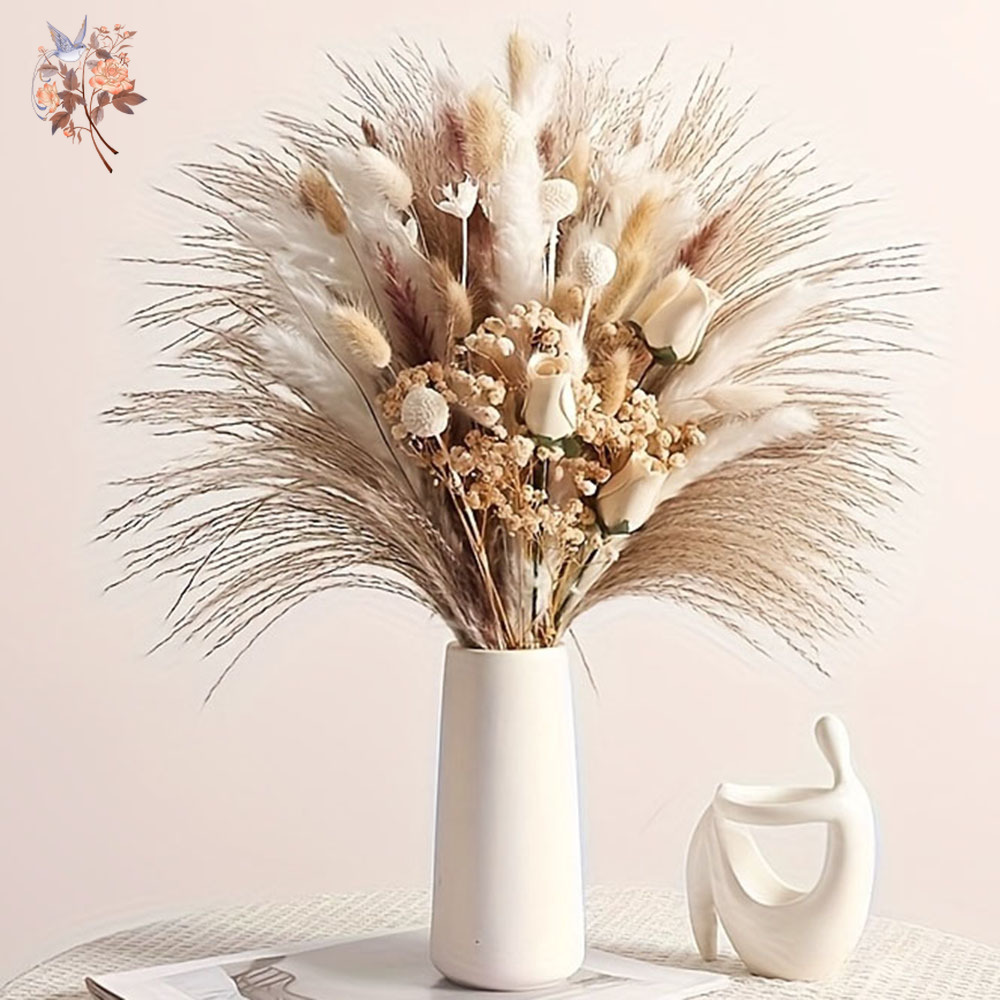 Dried Flower Bulk - 80Pcs Artificial Dried Flowers Bouquet for
