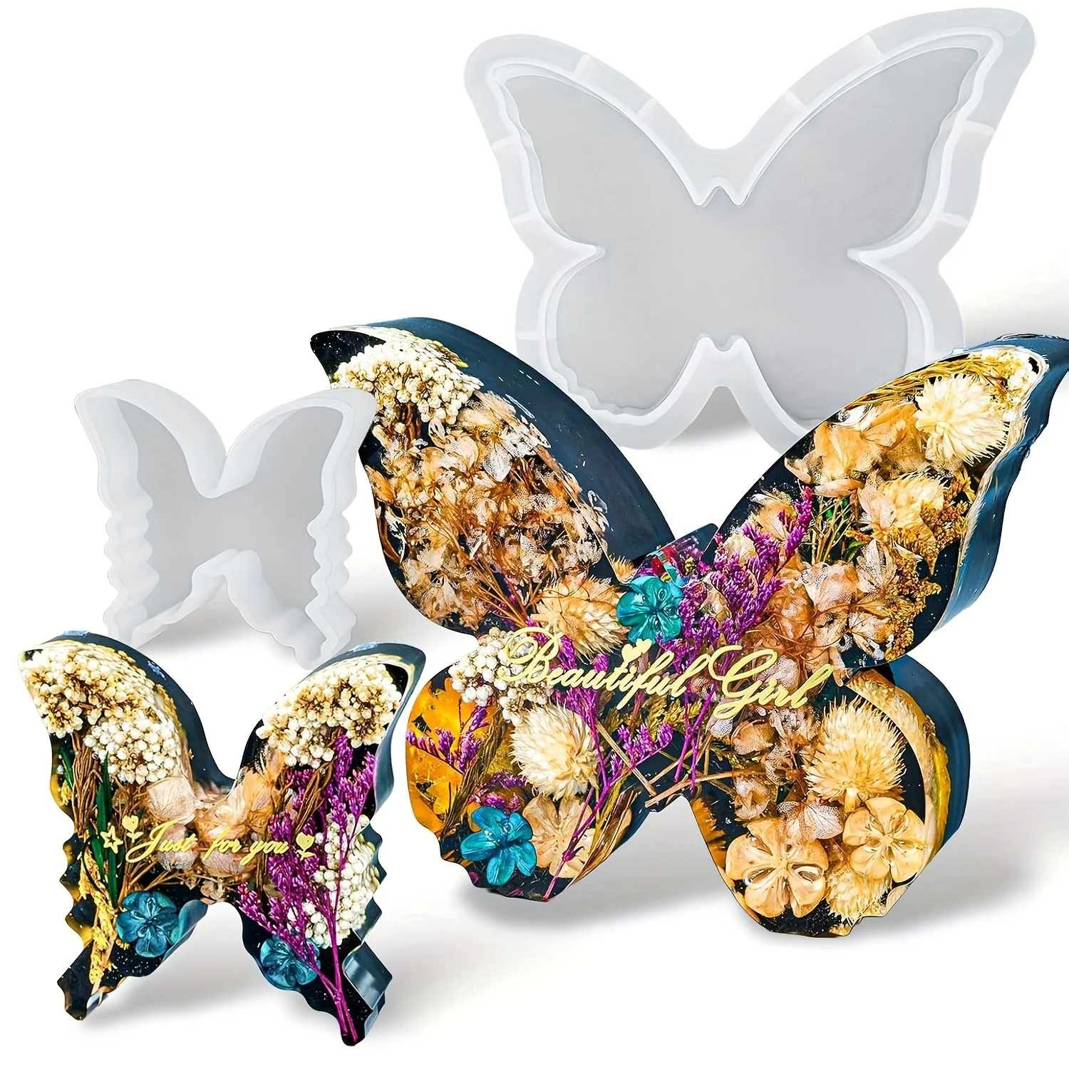 Flower Preservation Resin - Two sizes of butterfly resin mold