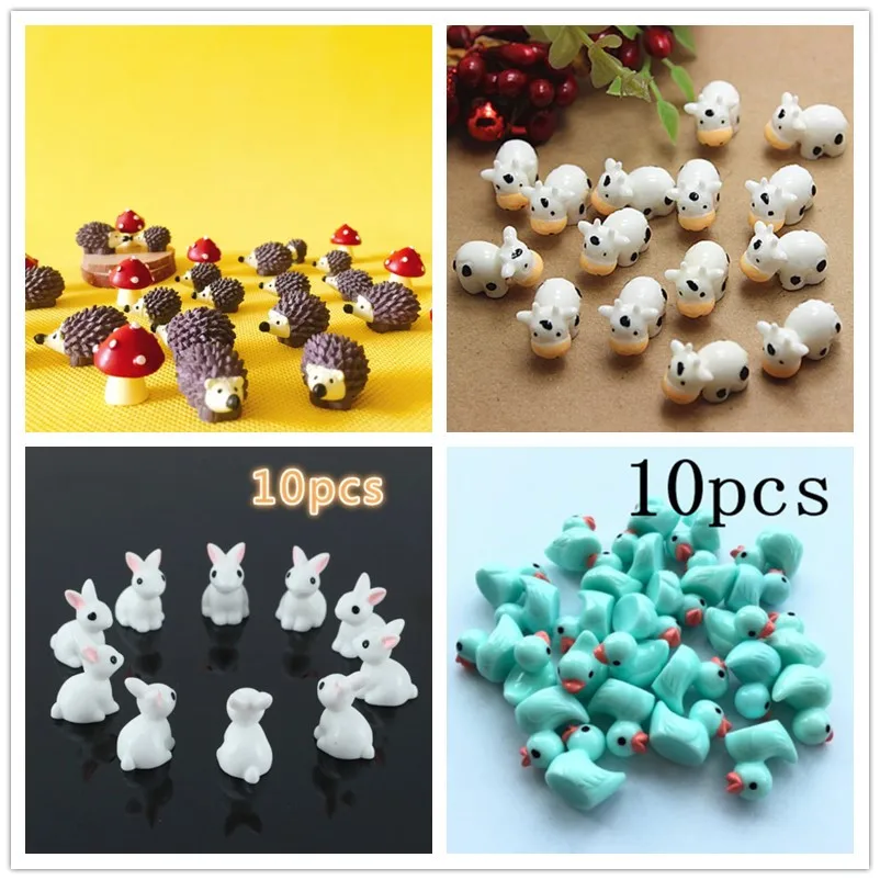 Terrarium Moss Art - 10Pcs/Hedgehog and Cows/Cute Animal Sheep/Fairy Garden