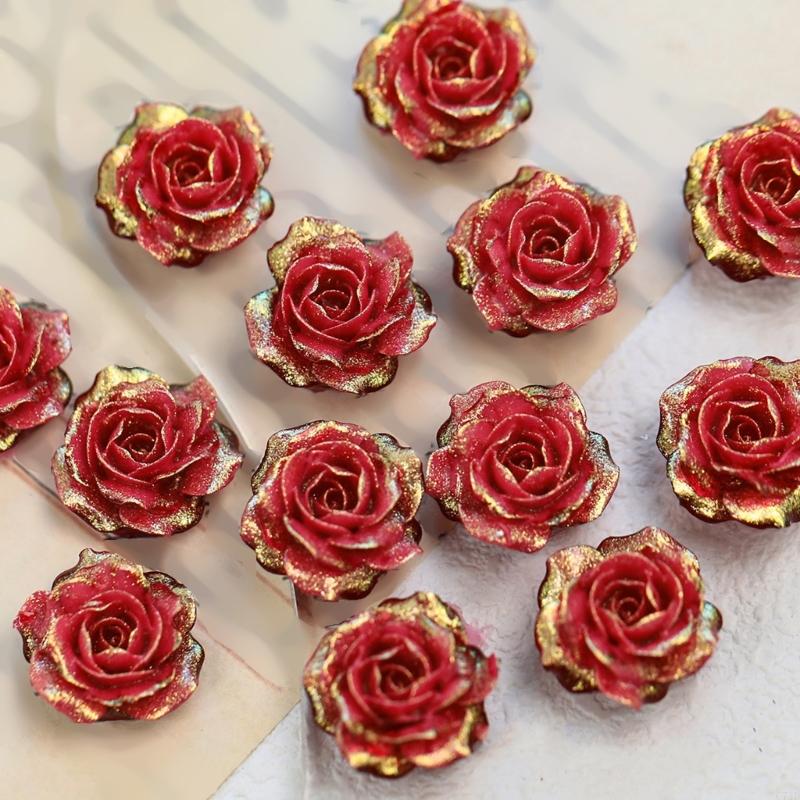 Resin Glitter Pack - Pack of 10 Shimmering Resin Camellia