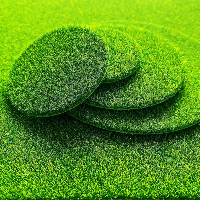 Terrarium Moss Art - 5/10Pcs Round Artificial Moss Fake Grass