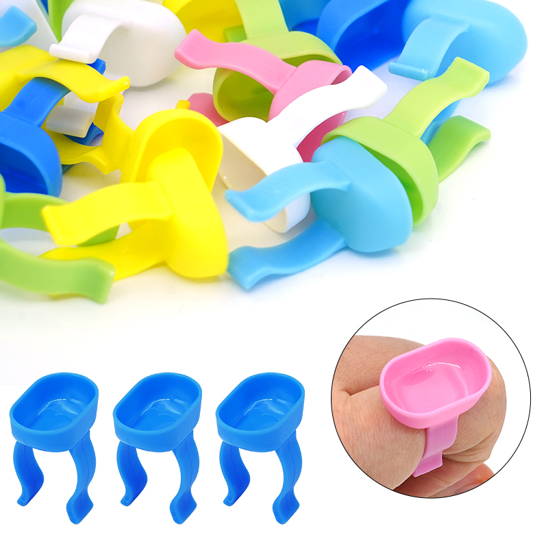 Mixing Cup Silicone - 20pcs Dental Mixing Finger Ring Bowl