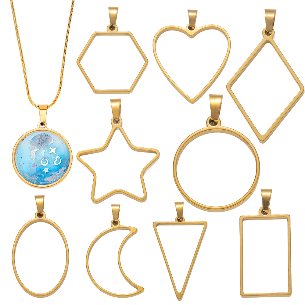 Resin Craft Projects - 5pcs Stainless Steel Open Back Resin