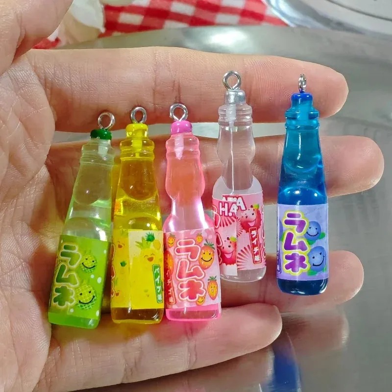 Resin Crafts Diy - 10Pcs Tiny Soda Bottle Resin Charms