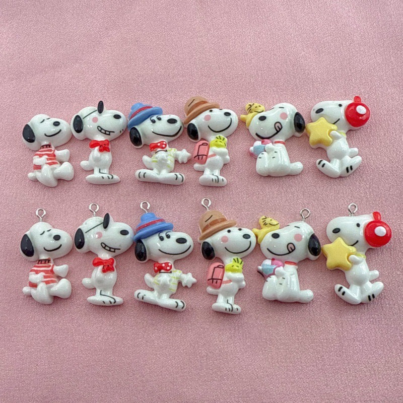 Resin Craft Projects - 10pcs resin cute little dog pendant,