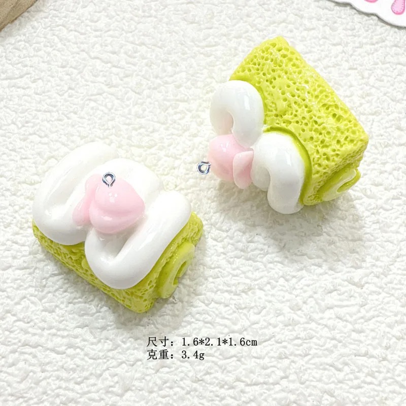 Resin Craft Supplies - 10Pcs Mini Simulated Cute Cake Resin