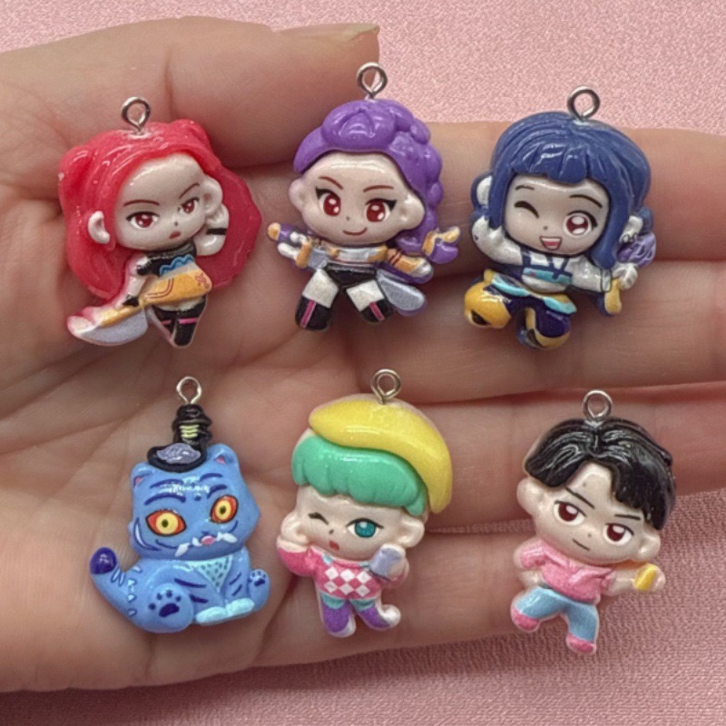 Resin Craft Projects - 10pcs resin cartoon pendant, DIY jewelry