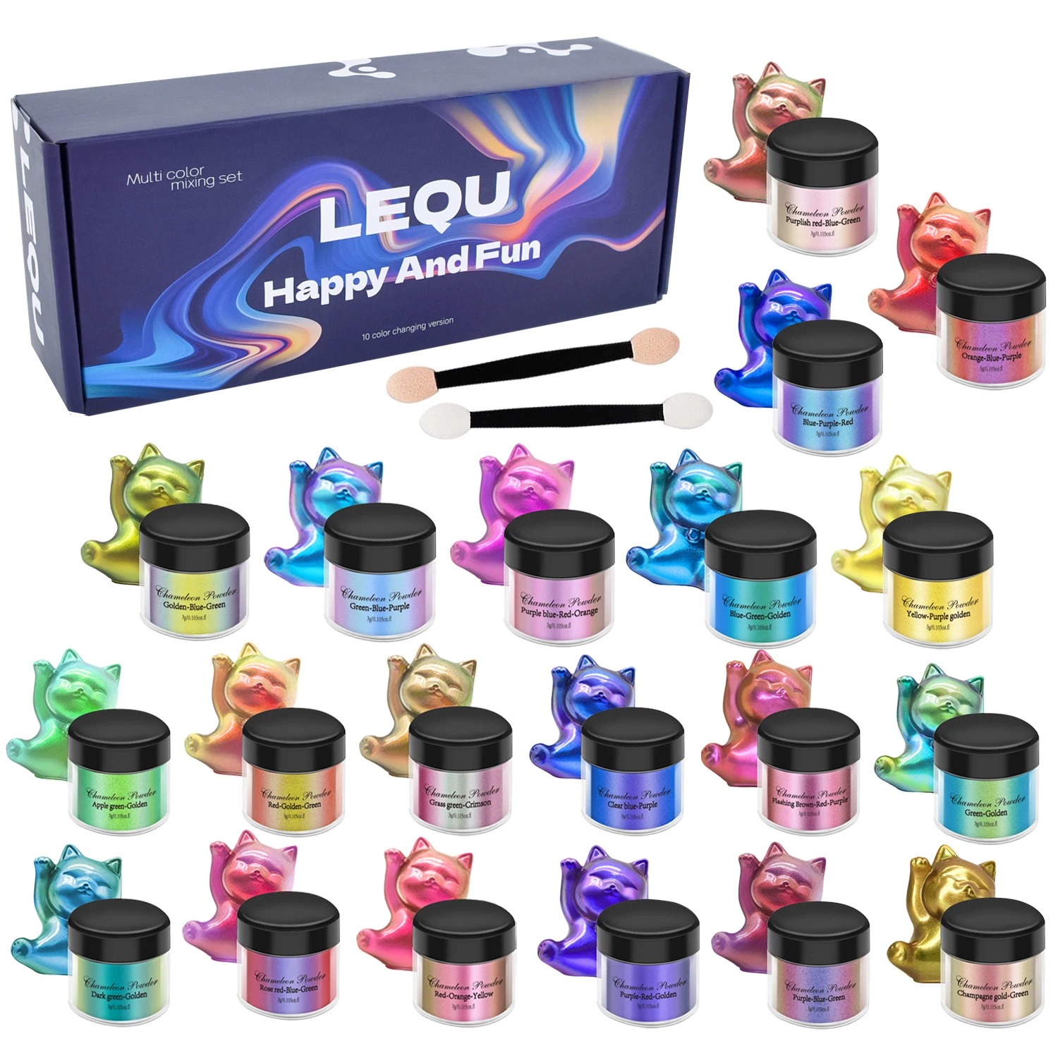 Resin Pigment Set - A set of chameleon pink nail