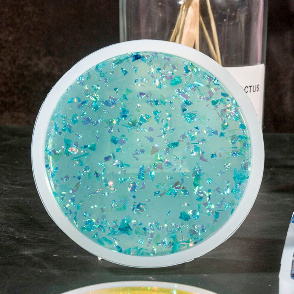 Coaster Mold Round - Handmade Pendant Agate Fluid Arts Silicone