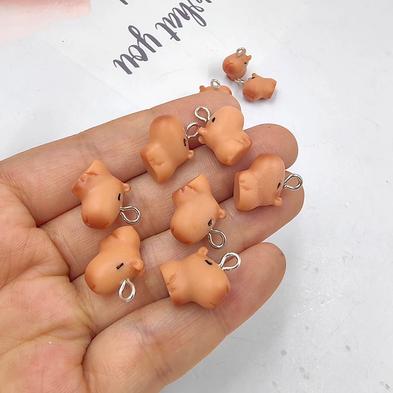 Resin Crafts Diy - 10pcs Cute Small Capybara Charms for