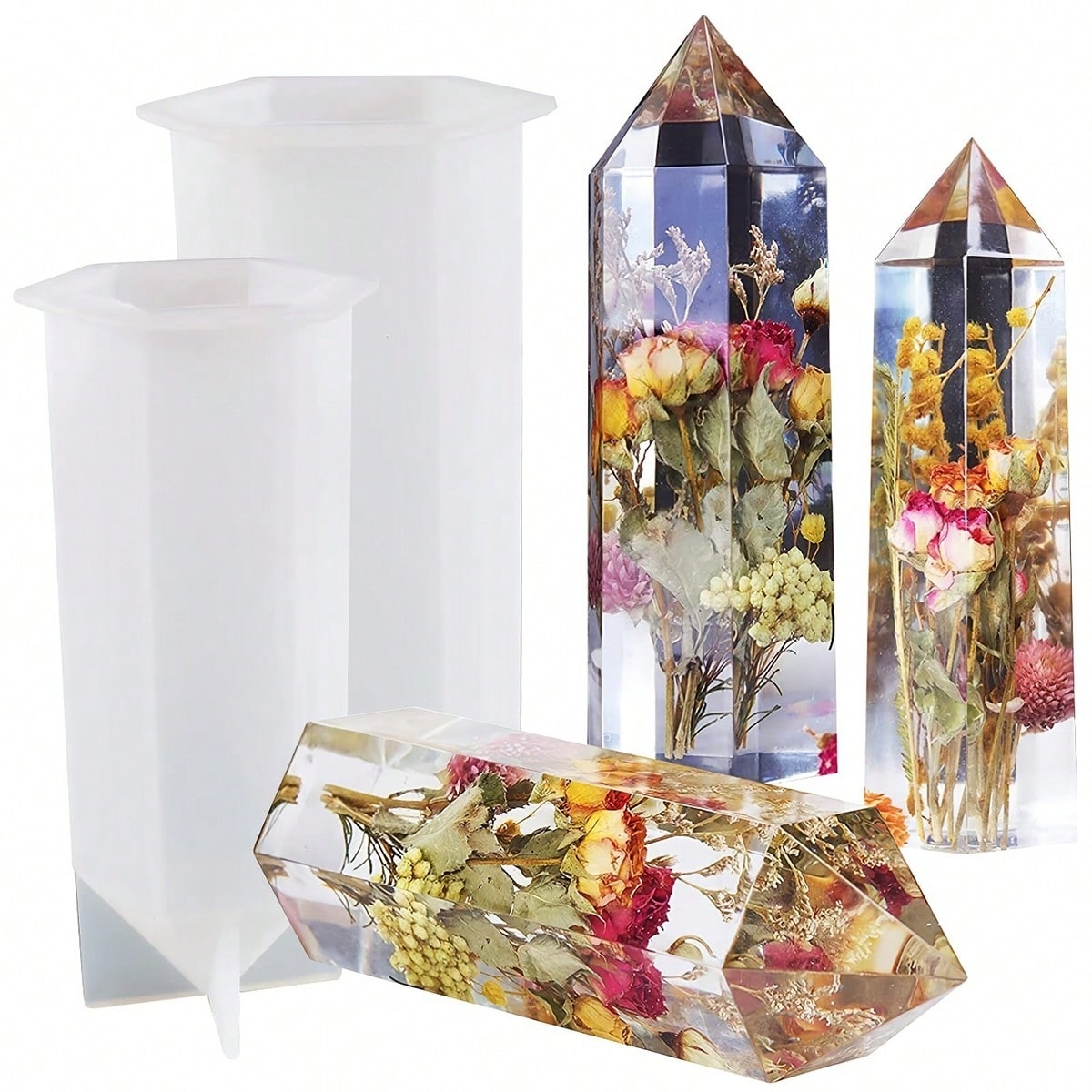 Flower Preservation Resin - 1Pcs Crystal Tower Resin Silicone Molds,