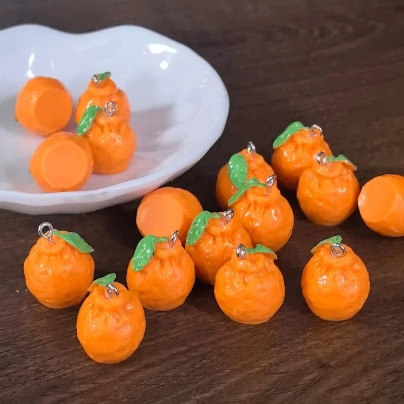 Resin Craft Supplies - 10Pcs 3D Simulation Dekopon Mandarin Orange