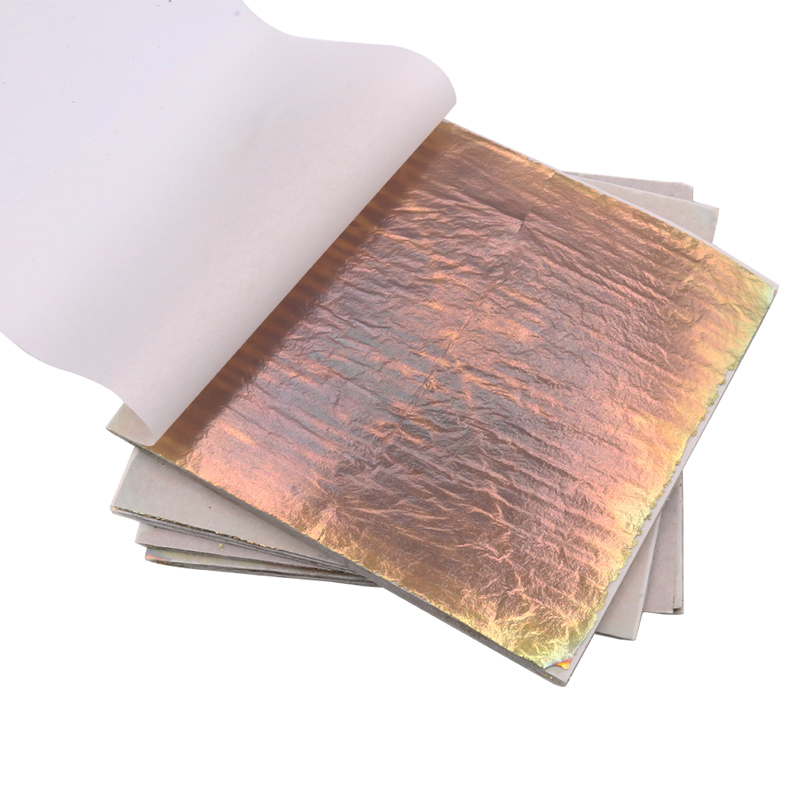 Gold Foil Flakes - 14x14cm Colorful Imitation Gold Leaf Sheet