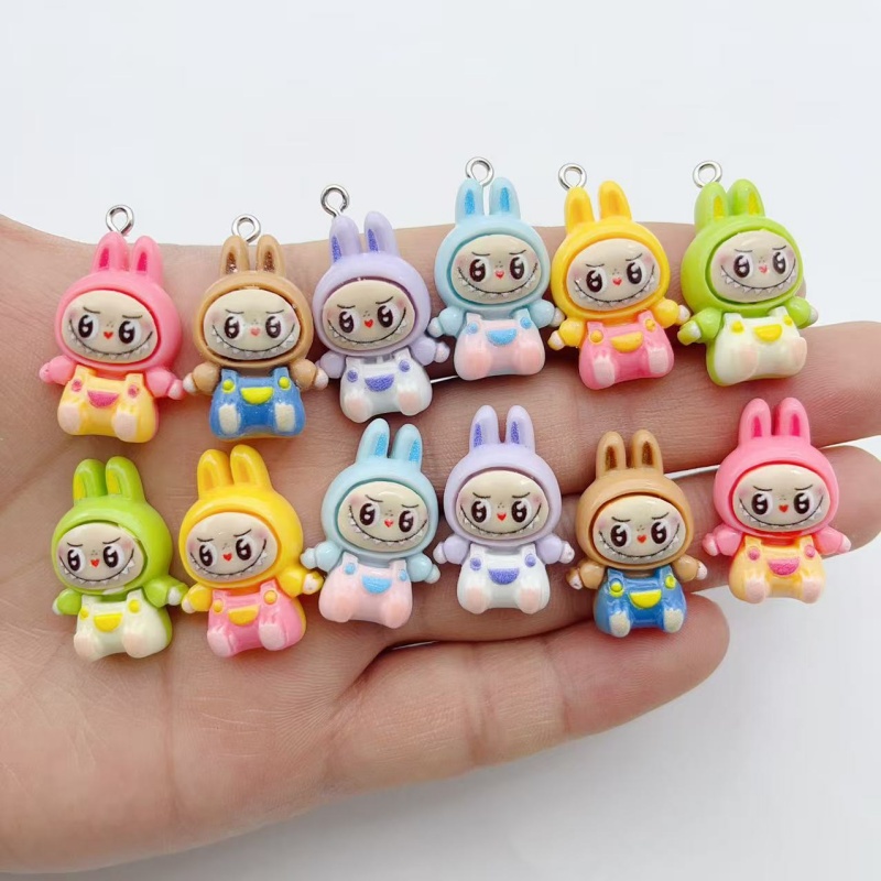 Resin Craft Projects - 10Pcs Kawaii Rabbit Strawberry House Resin