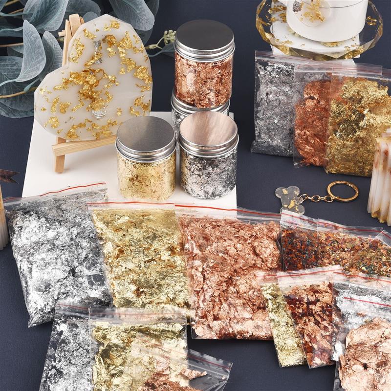 Gold Foil Flakes - 1/2/3/5/10g Imitation Gold Sliver Copper Foil