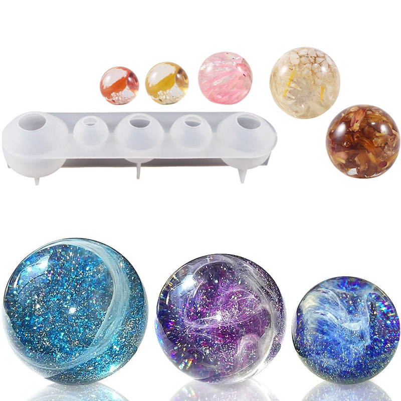 Resin Ocean Wave Mold - 20 25 30 35 40mm 5-Cavity