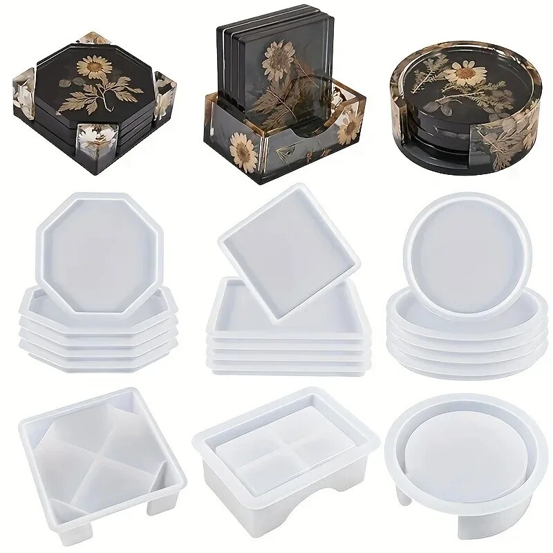 Serving Tray Mold - Coaster Resin Molds Set Include 1pc