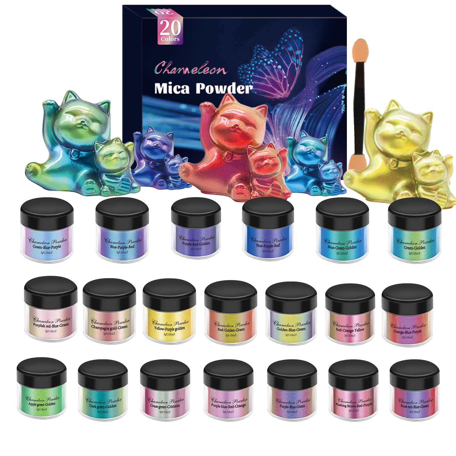 10/20pcs Mirror Chameleons Pig - Resin Pigment Set review and price