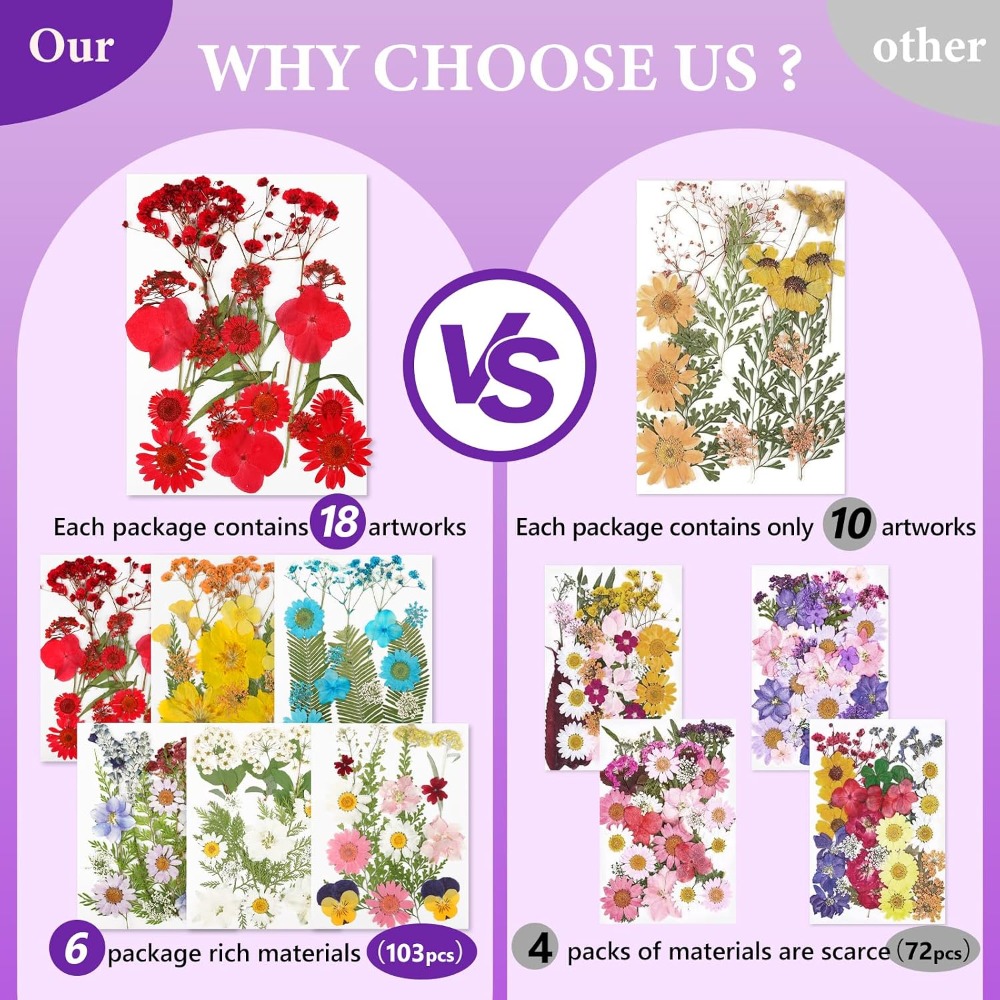 Dried Pressed Flowers for Resi - Dried Flower Bulk review and price