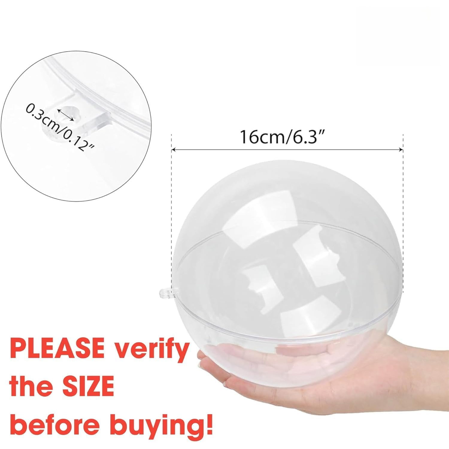 Fillable Clear Ornament Ball,  - Dome Mold Clear review and price