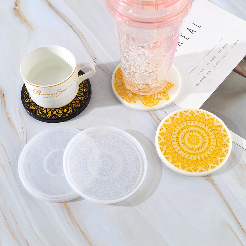 Flower Coaster Silicone Mold E - Coaster Mold Round review and price