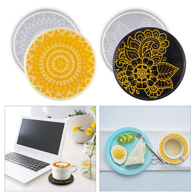 Flower Coaster Silicone Mold E - Coaster Mold Round review and price