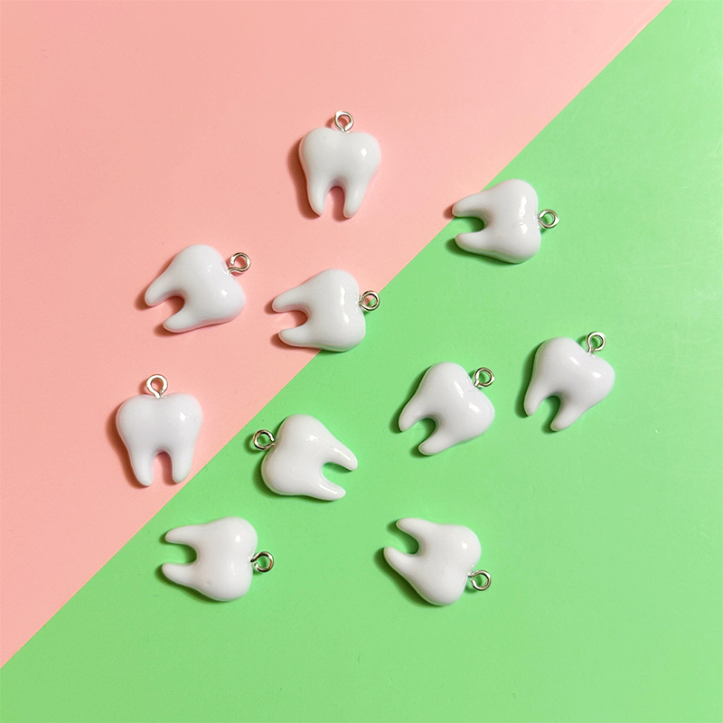 10pcs Cute White Teeth Resin P - Resin Craft Projects review and price