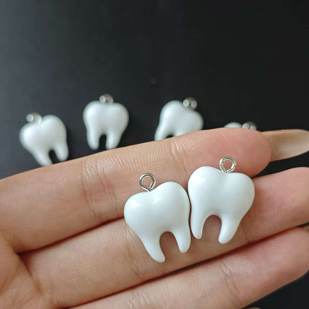 10pcs Cute White Teeth Resin P - Resin Craft Projects review and price