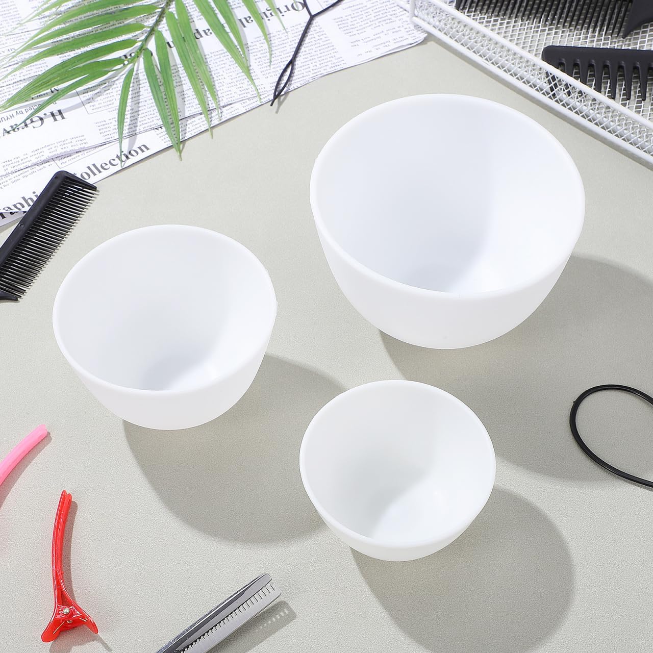 3pcs/set Silicone Bowls White  - Mixing Cup Silicone review and price
