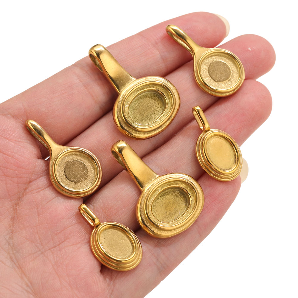 5pcs Stainless Steel Round Ova - Resin Craft Supplies review and price