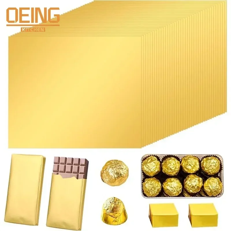 100PCS Large Dubai Chocolate C - Gold Foil Flakes review and price