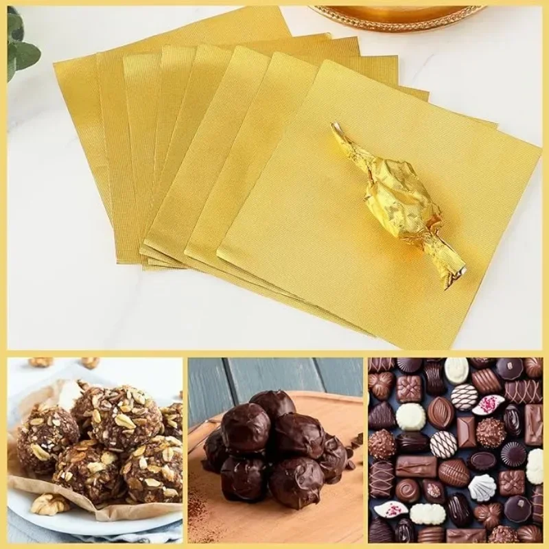 100PCS Large Dubai Chocolate C - Gold Foil Flakes review and price