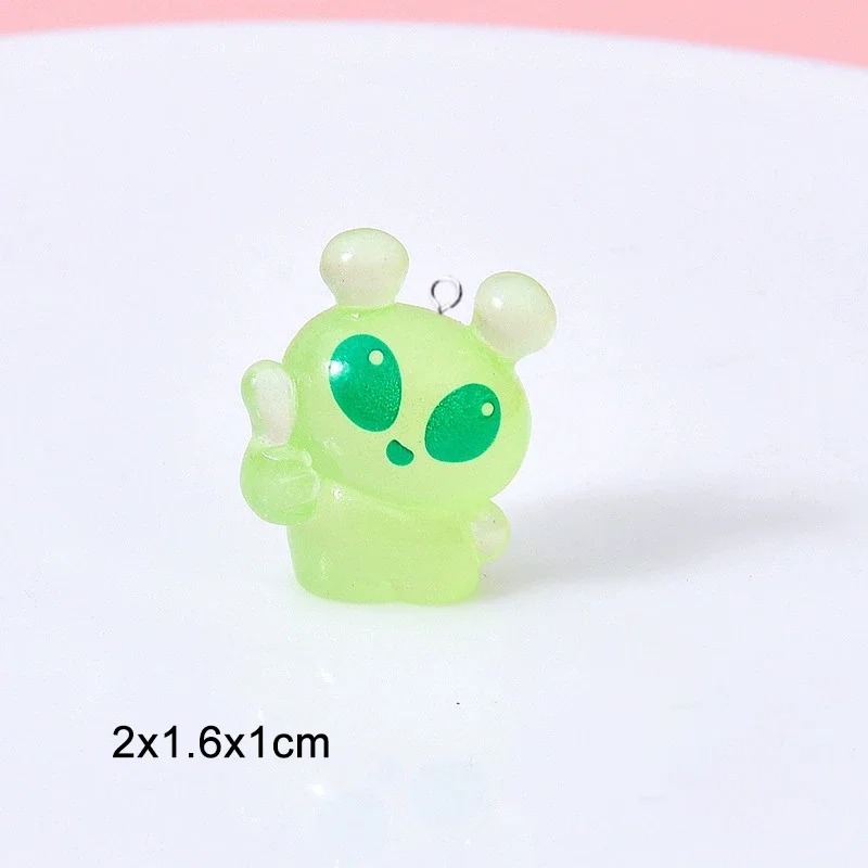 10Pcs Cute Mini Green Alien Re - Resin Craft Projects review and price