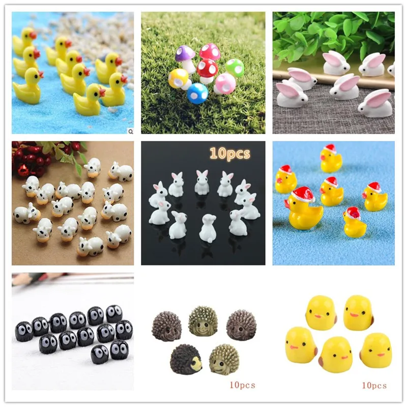 10Pcs/Hedgehog and Cows/Cute A - Terrarium Moss Art review and price