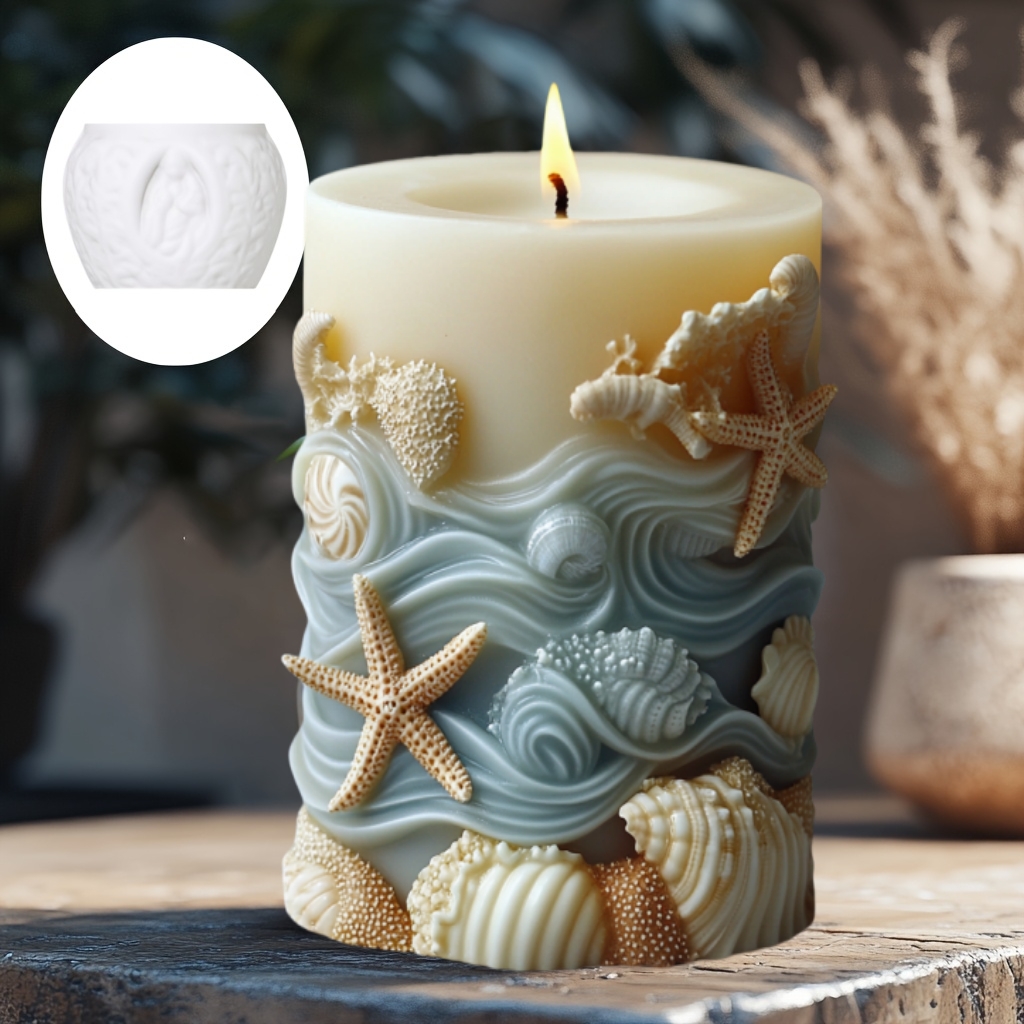 DIY Ocean style relief cylindr - Resin Ocean Wave Mold review and price