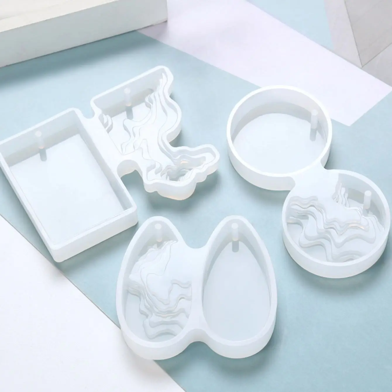Round Water Drop Handmade DIY  - Resin Ocean Wave Mold review and price