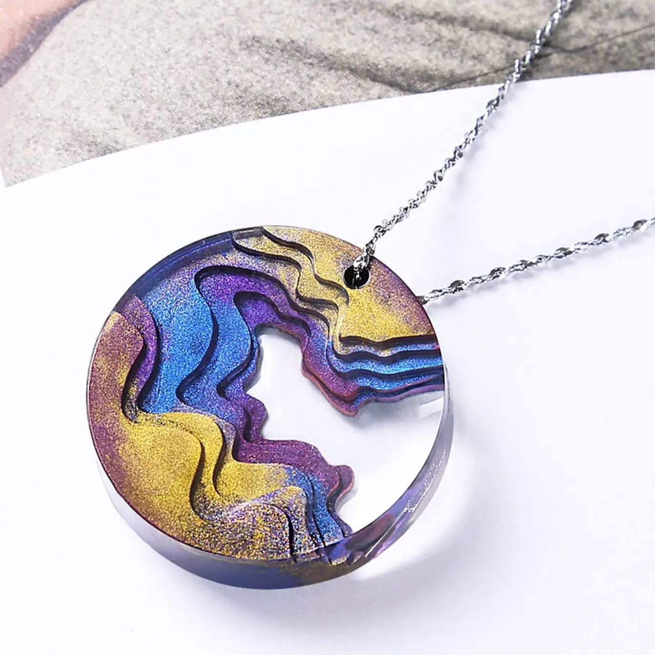 Round Water Drop Handmade DIY  - Resin Ocean Wave Mold review and price