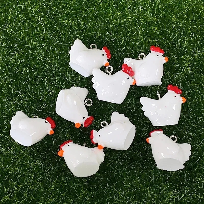 10Pcs Cute Mini 3D Chicken Res - Resin Crafts Diy review and price