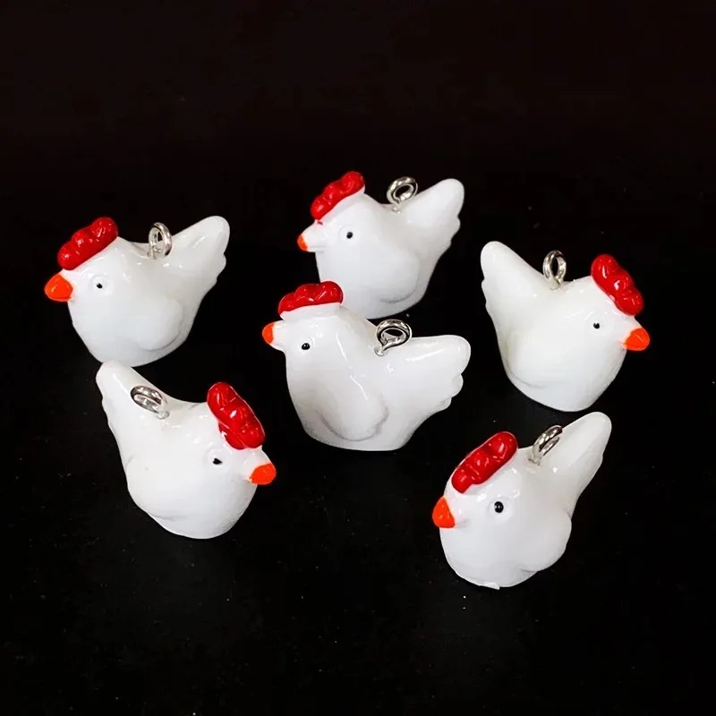 10Pcs Cute Mini 3D Chicken Res - Resin Crafts Diy review and price