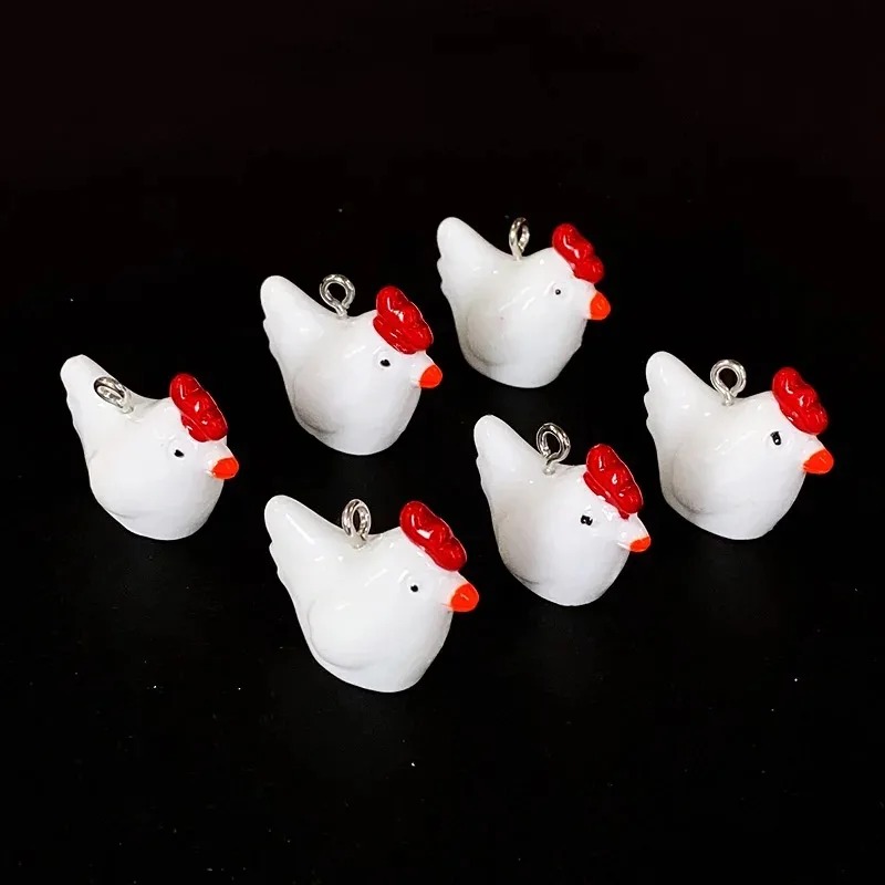 10Pcs Cute Mini 3D Chicken Res - Resin Crafts Diy review and price