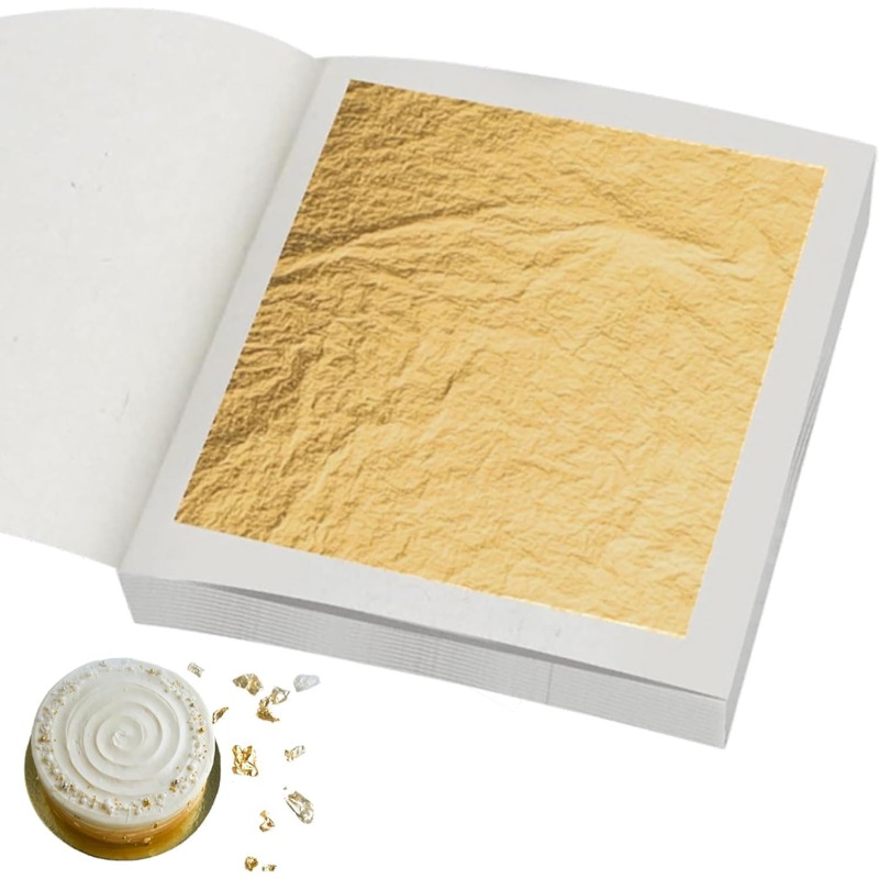 Real 24K Gold Leaf Sheets in 3 - Gold Foil Flakes review and price