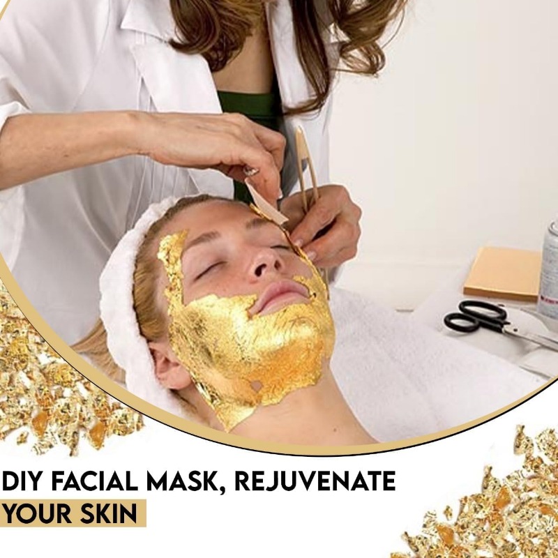 Real 24K Gold Leaf Sheets in 3 - Gold Foil Flakes review and price