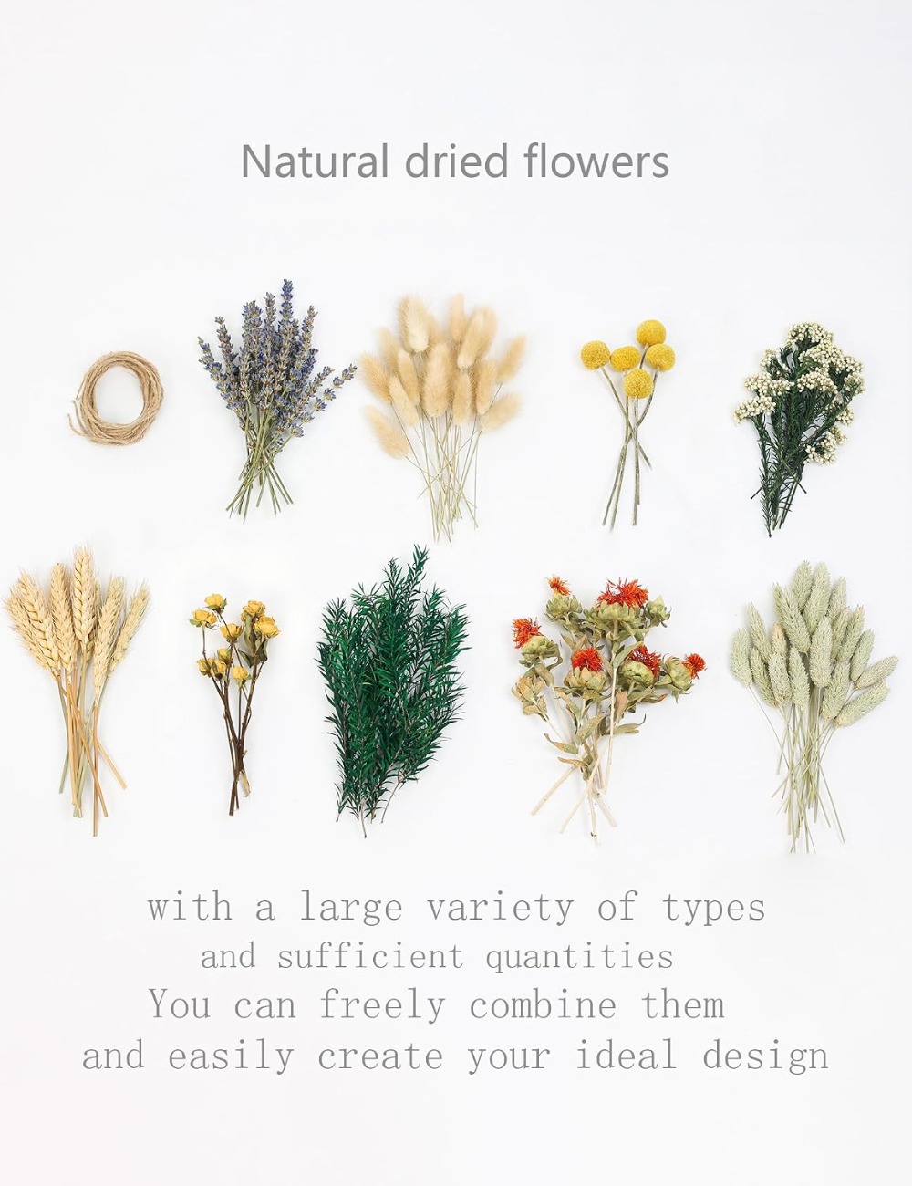 DIY Natural Dried Flower Set W - Dried Flower Bulk review and price