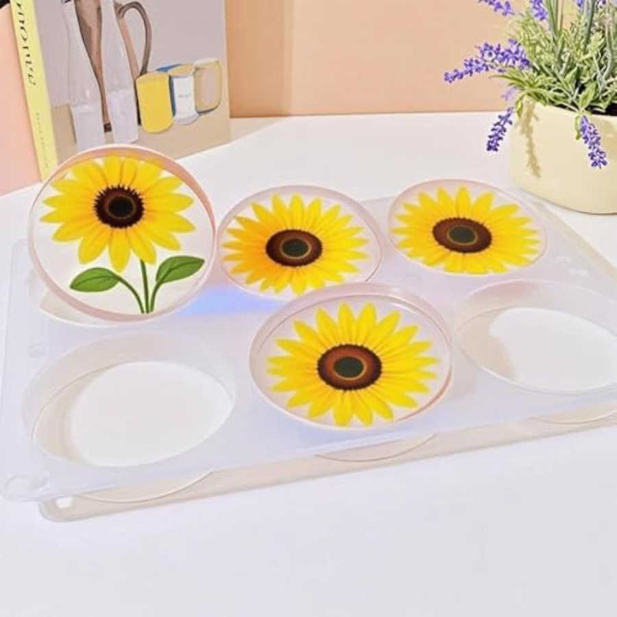 6-Cavity Deep Round Coaster Si - Flower Preservation Resin review and price