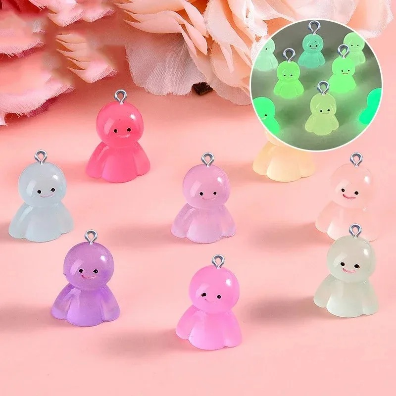 10Pcs Glow In Dark Cartoon Dol - Resin Craft Supplies review and price