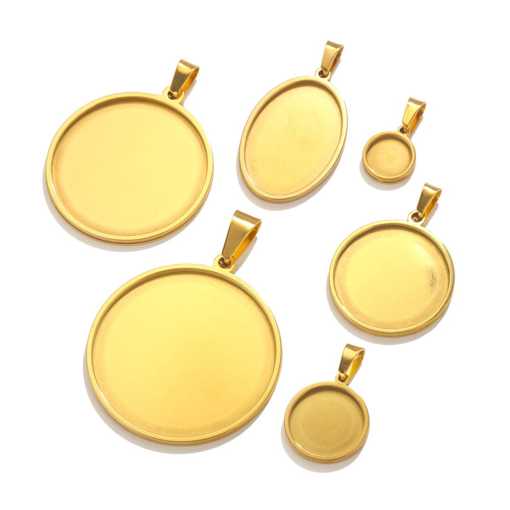 5pcs Stainless Steel Pendant C - Bezels Set Pendant review and price