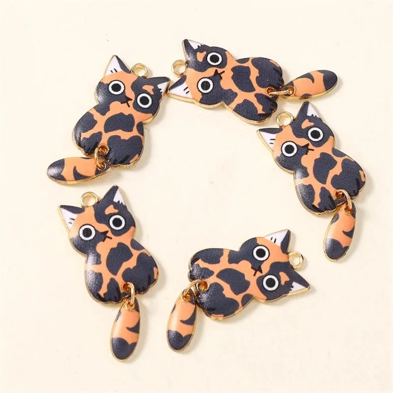 10Pcs 16×39mm Cute Cartoon Cat - Resin Craft Supplies review and price